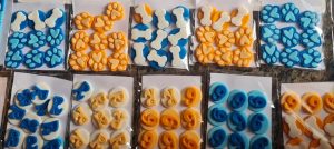 mini apliques do Bluey e Bingo
