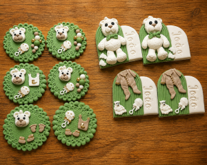 Apliques de cupcake chá revelação
