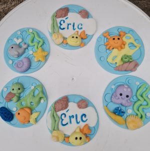 Apliques Fundo do mar 6cm